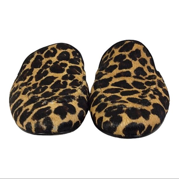 Blue Bird Pony Hair Leopard Print Mules Size 6 - Picture 3 of 10